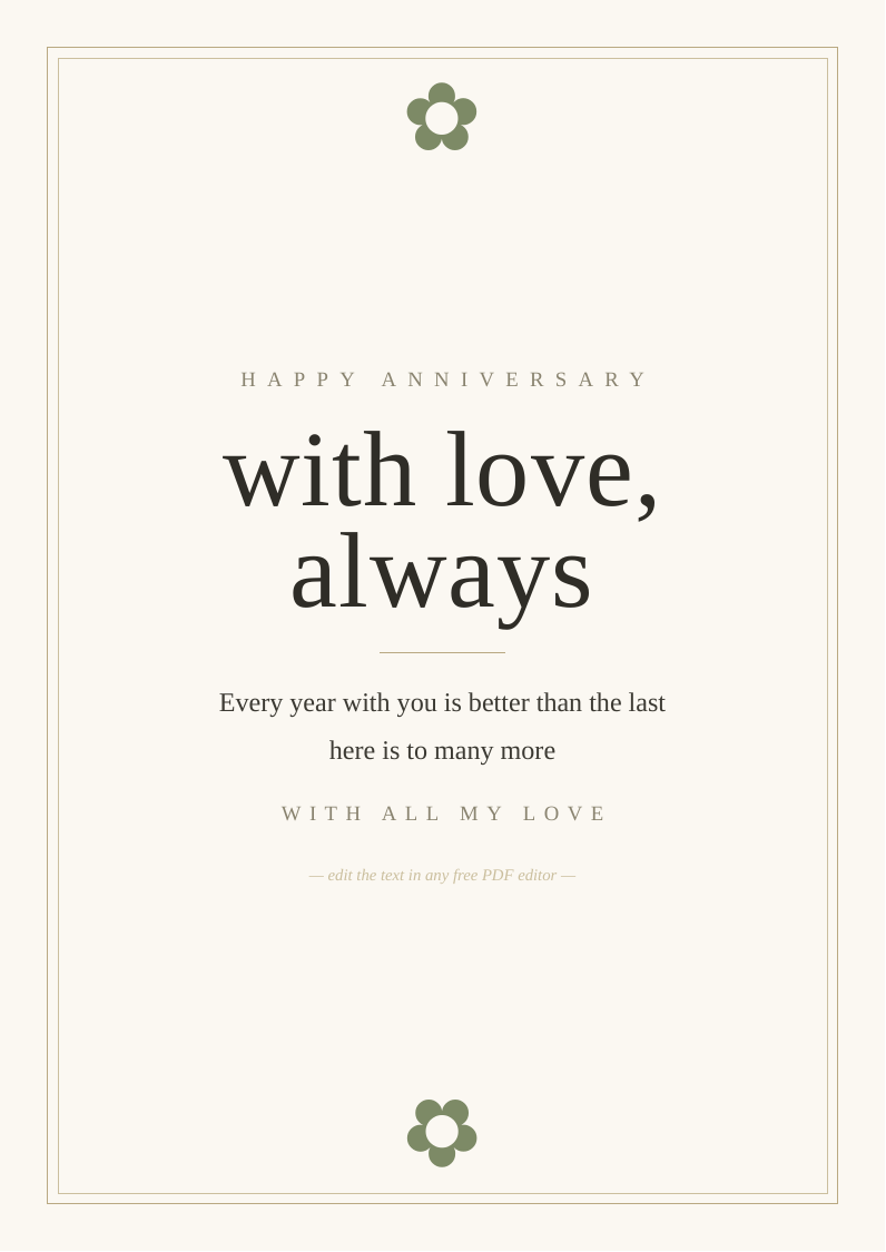 Anniversary card