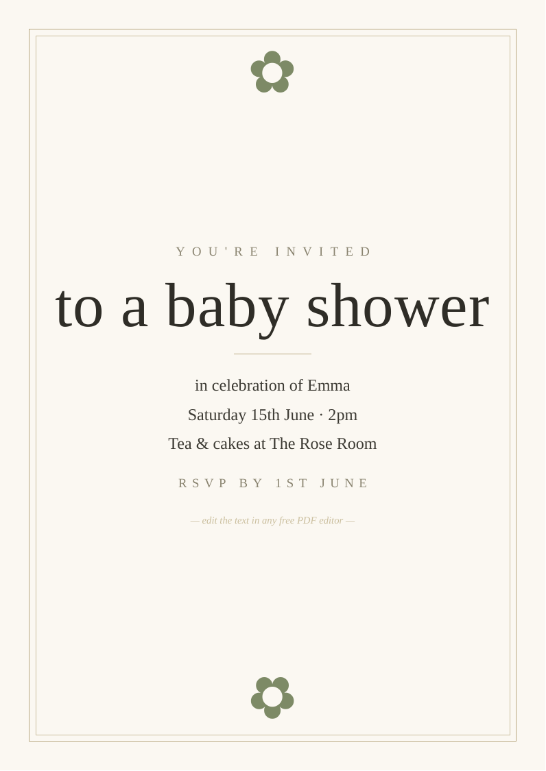 Invitation free printable