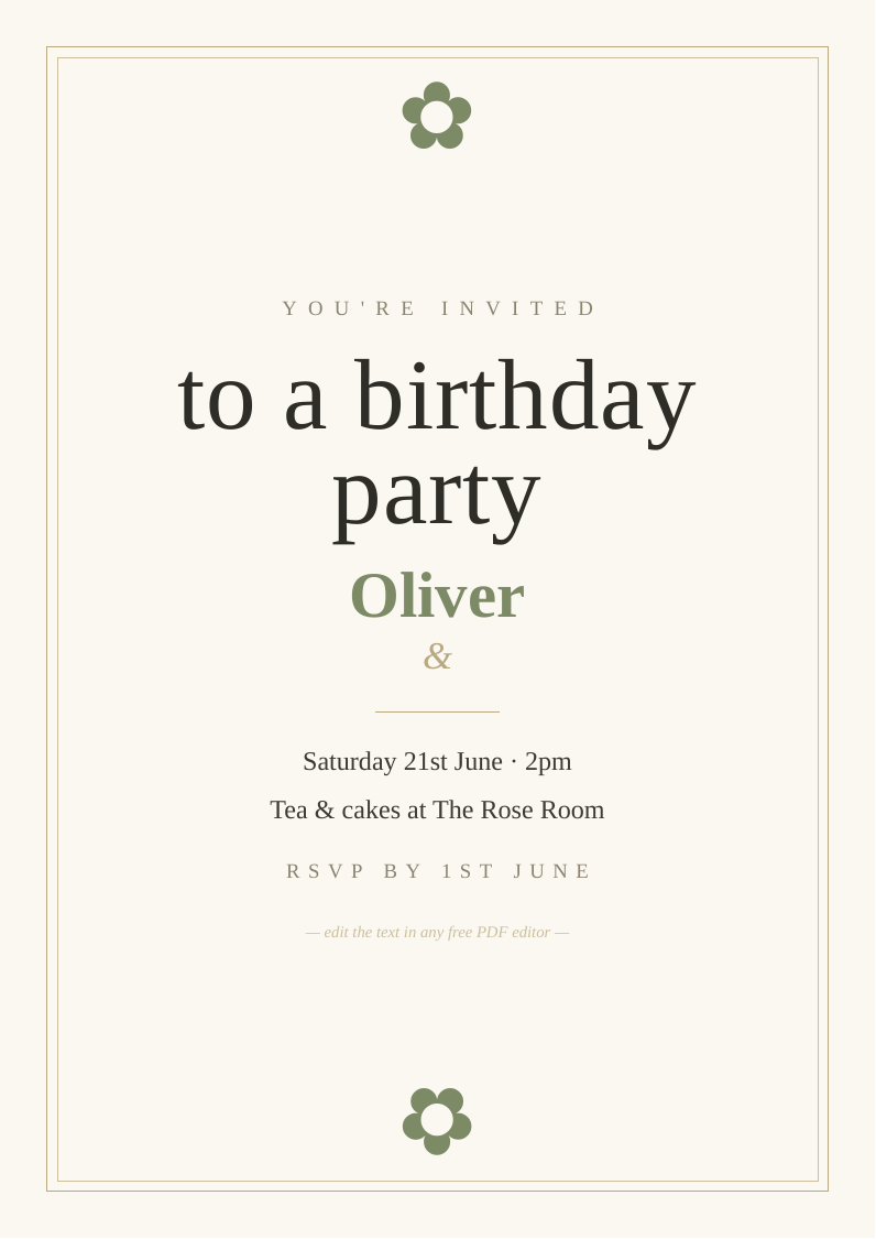 Invitation free printable