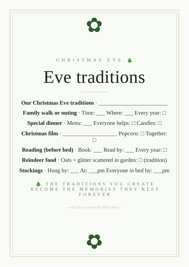 Christmas Eve family traditions guide