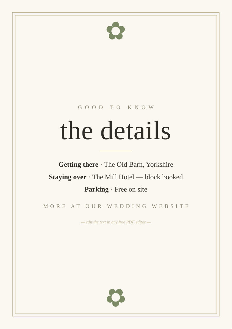 Details card