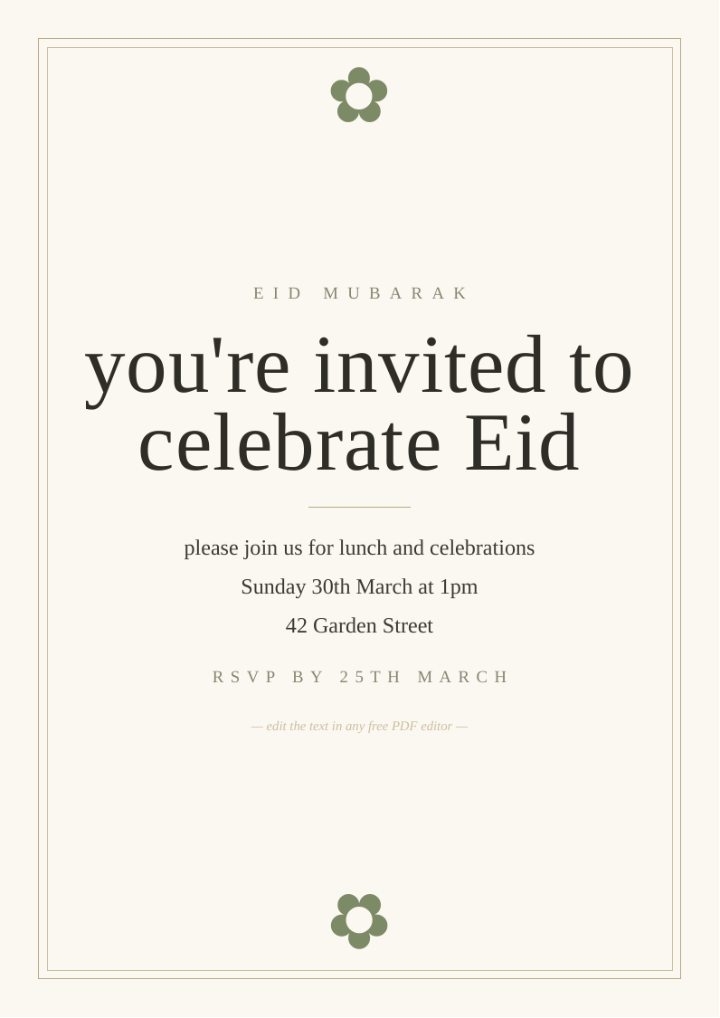Eid invitation
