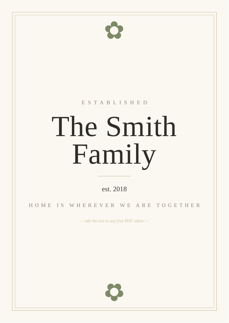 Family name print
