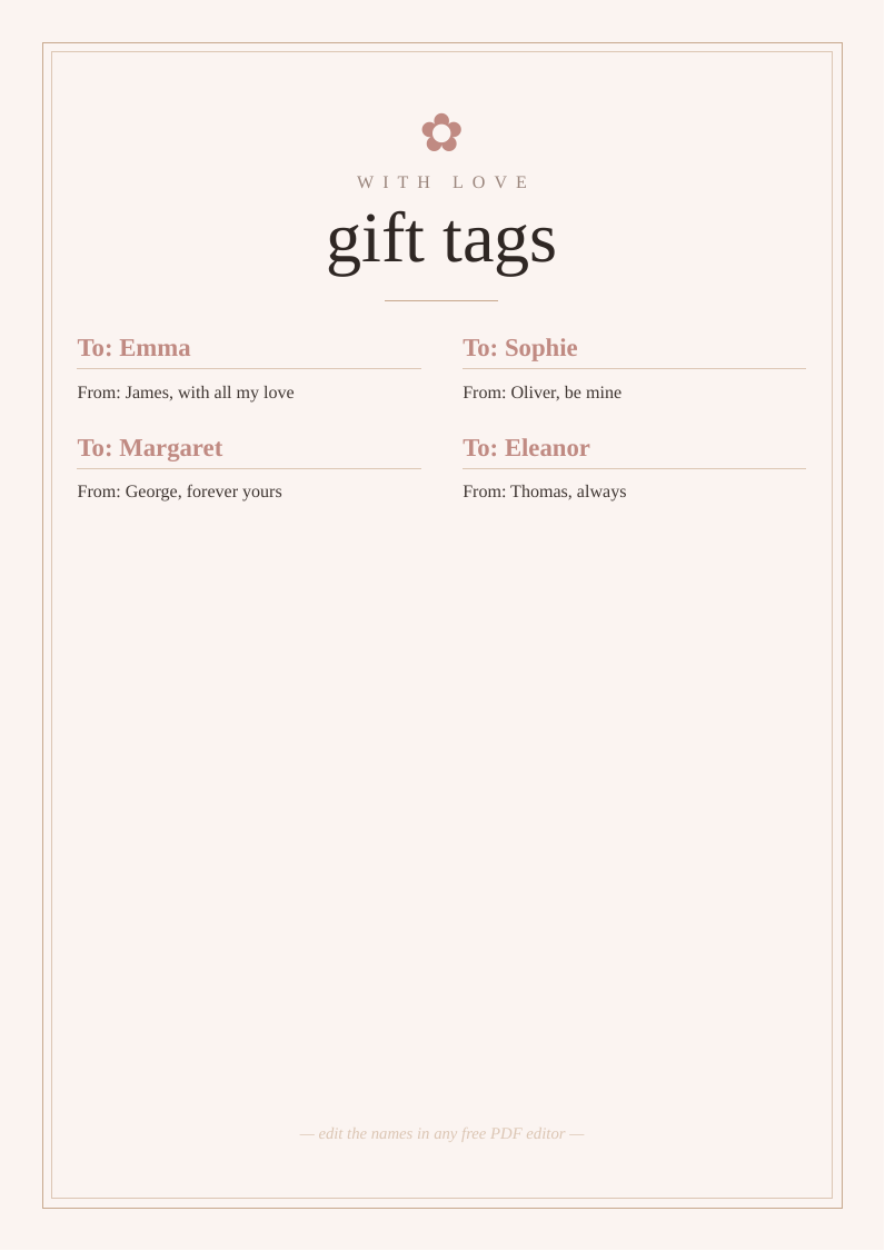 Gift tags