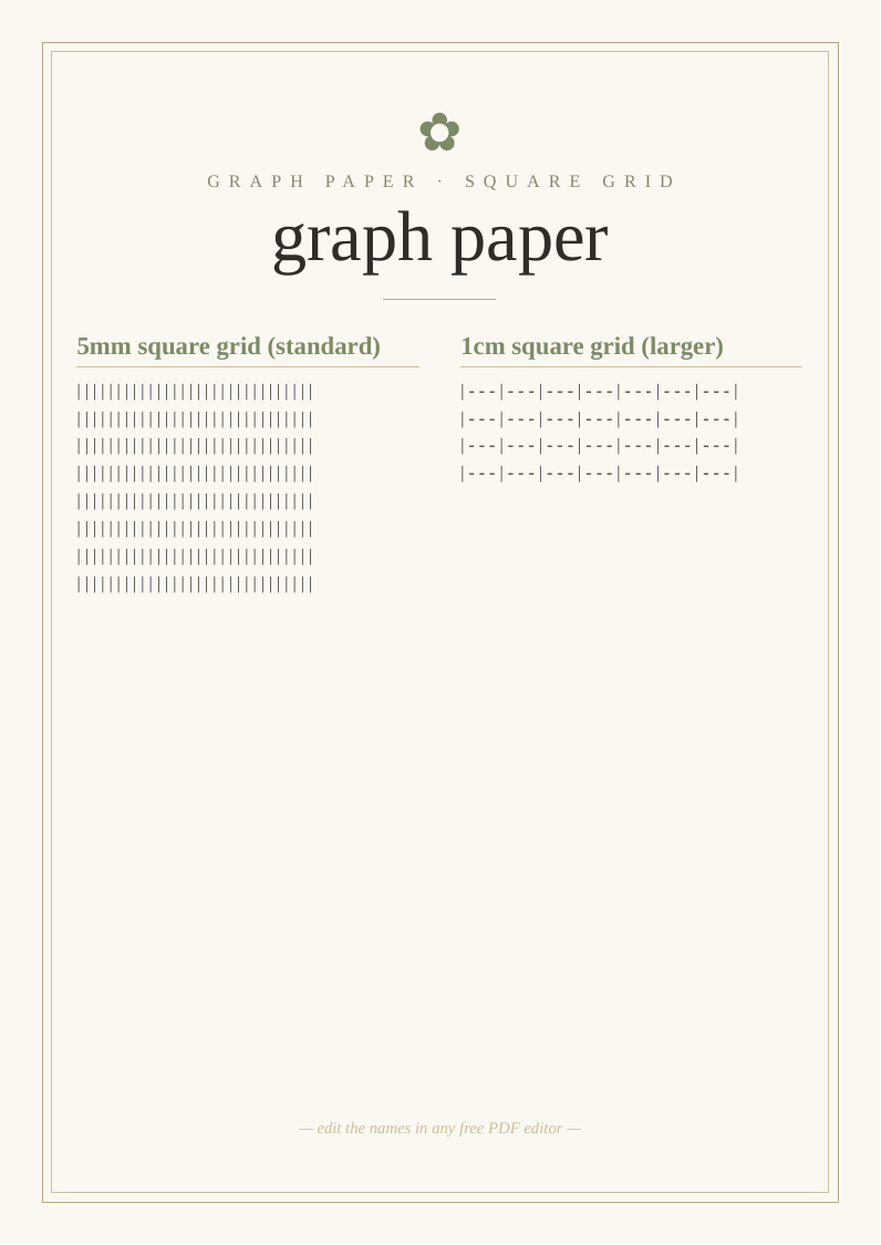 Graph paper template