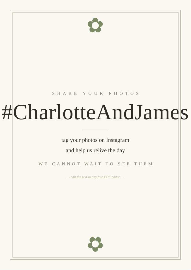 Wedding hashtag