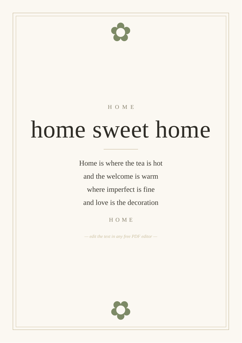 Home sweet home wall print