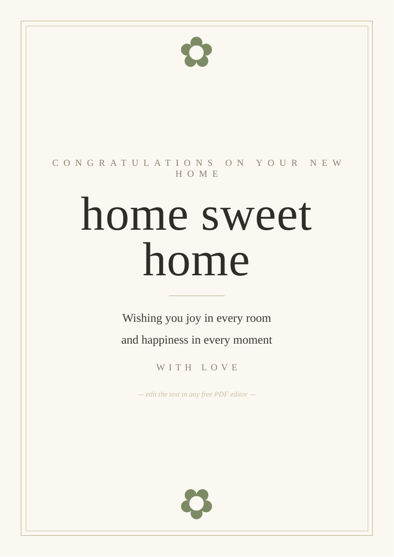 Housewarming card