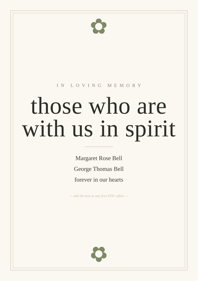 In loving memory