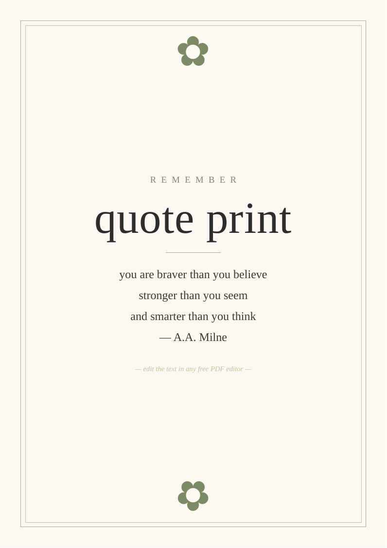 Inspirational quote print