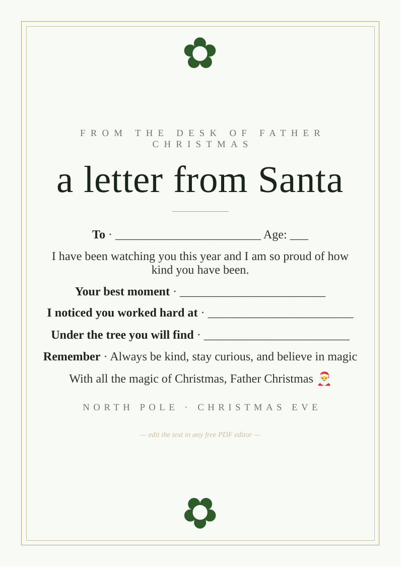 Letter from Santa
