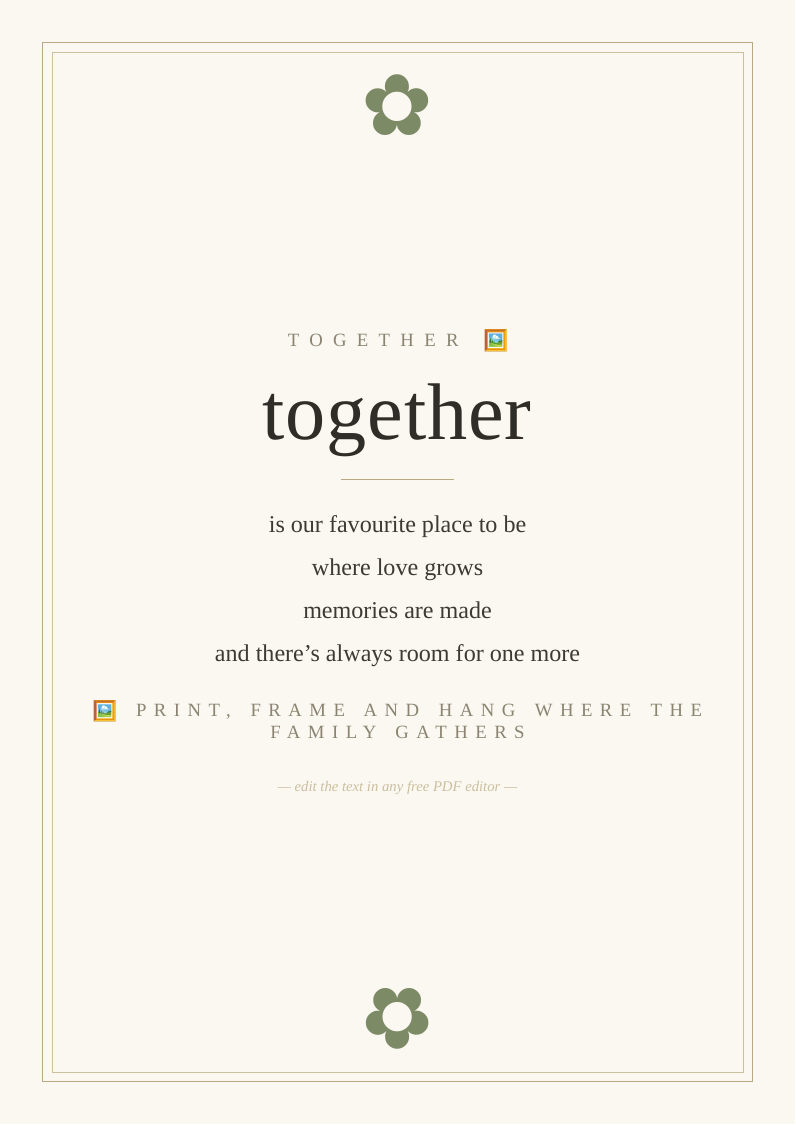 Family togetherness print
