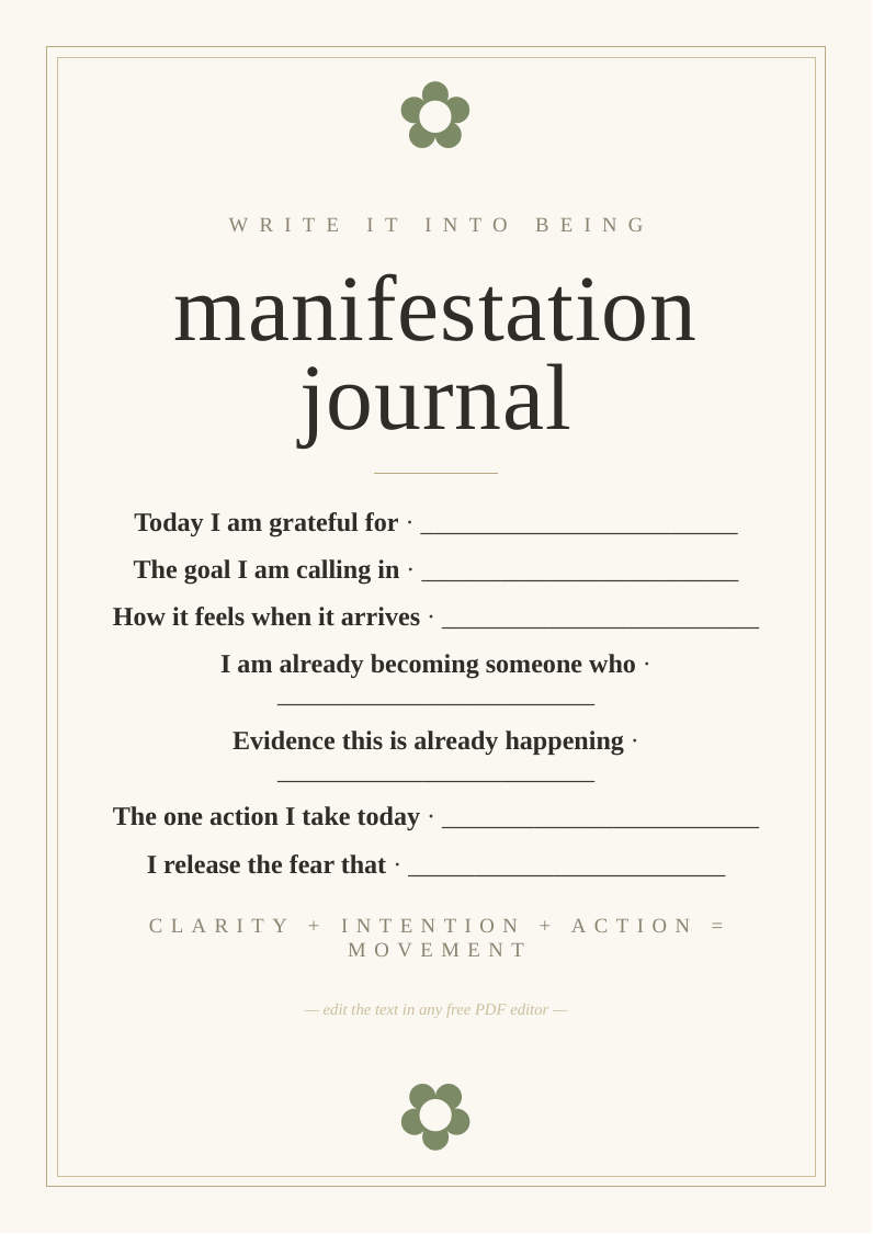 Manifestation journal prompts