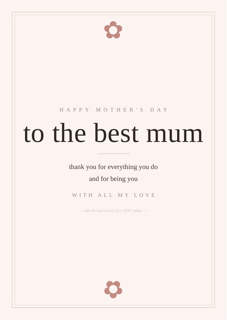 Mother's Day card