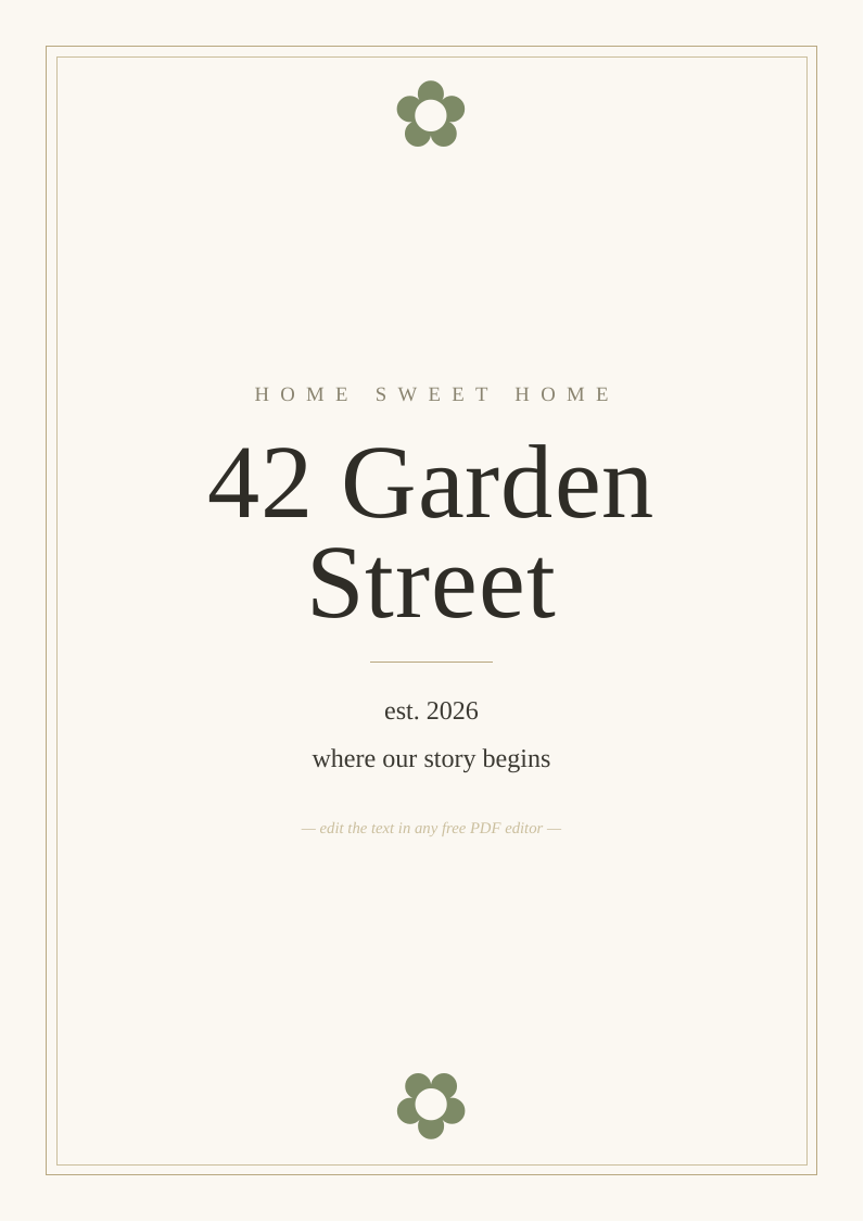 New home print