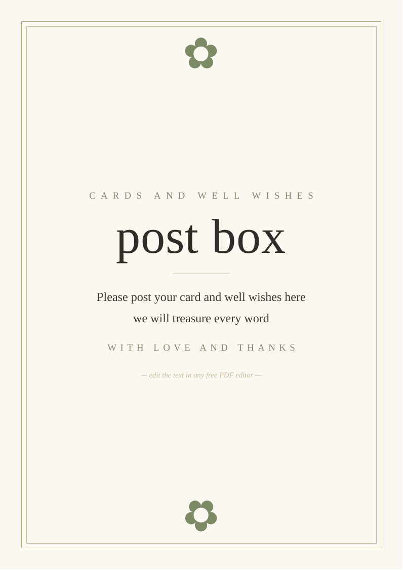 Post box sign