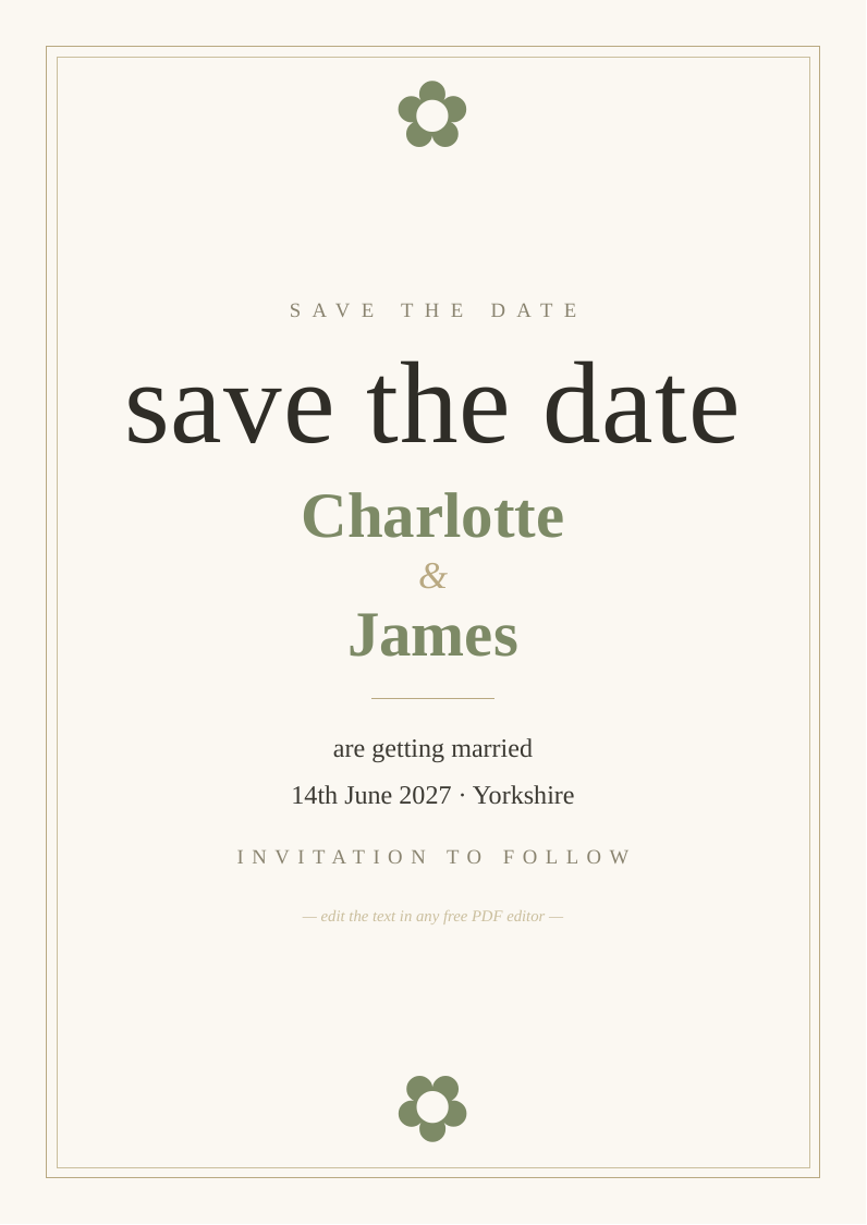 Save the date