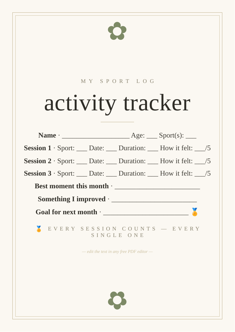 Children's sport and activity tracker
