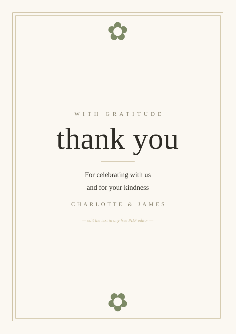 Thank you card