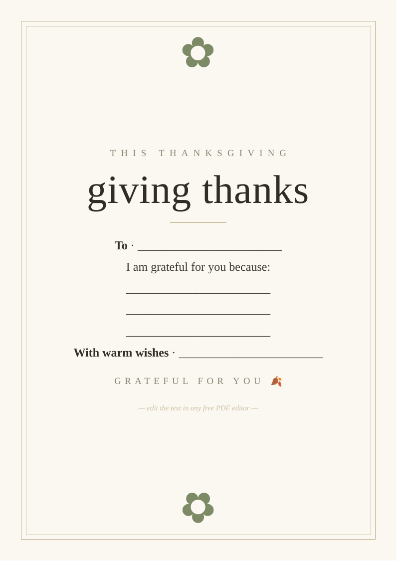 Thanksgiving card