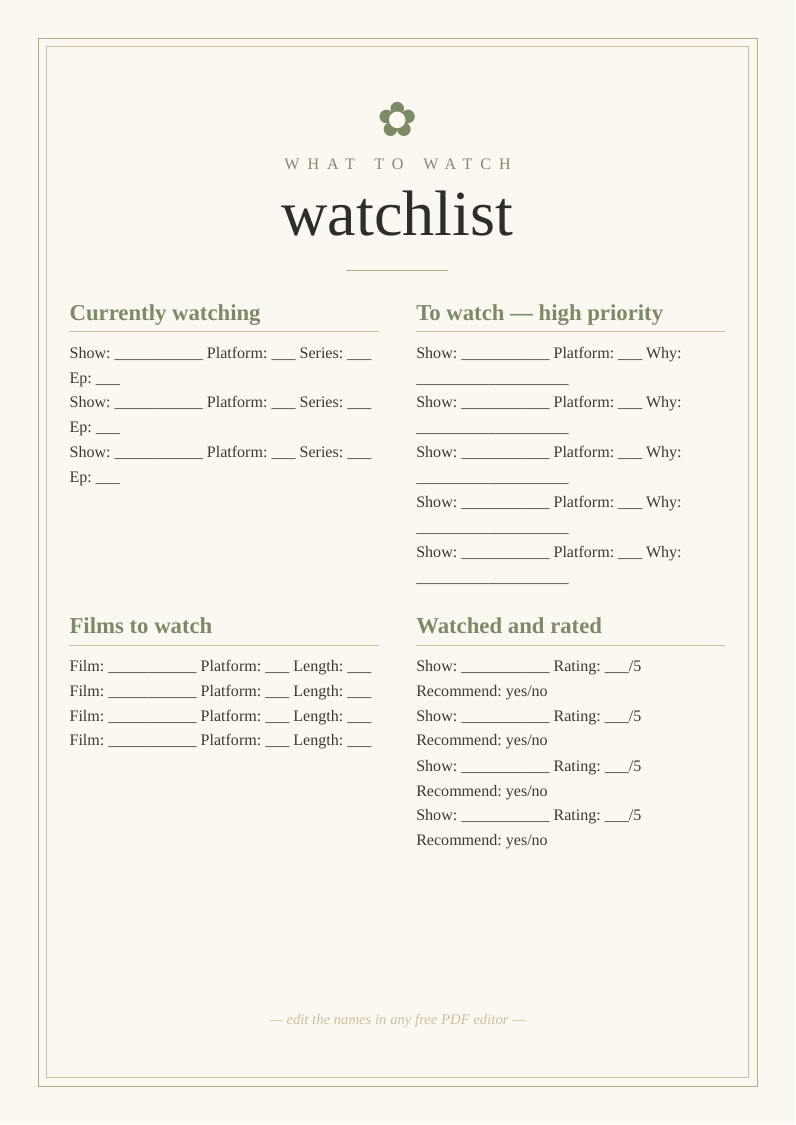TV series tracker