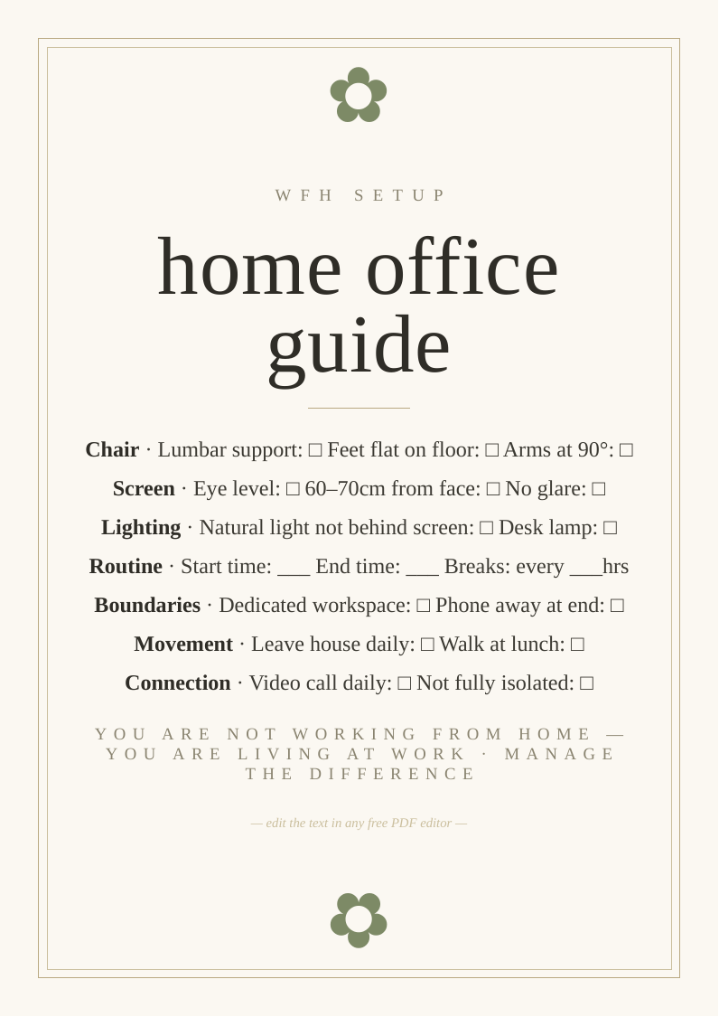 Work from home setup guide