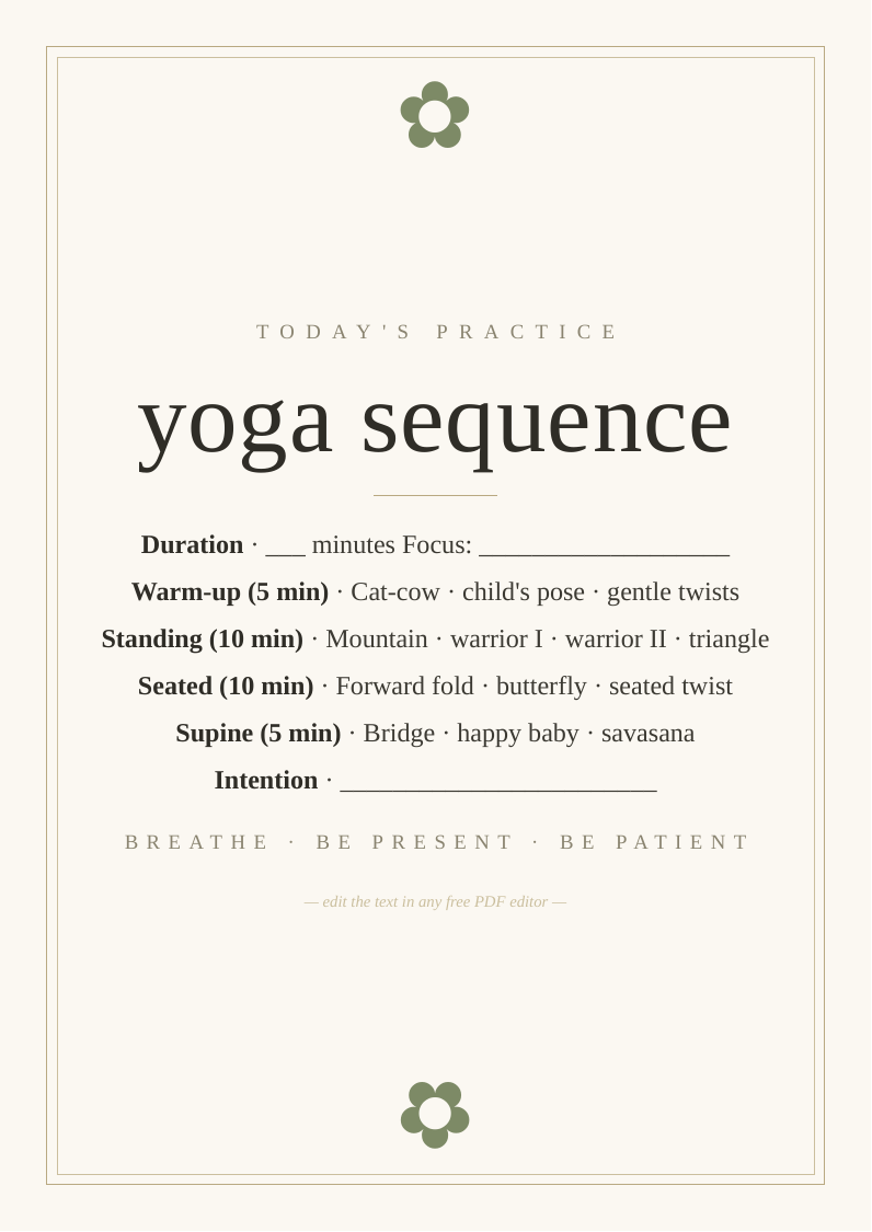 Yoga sequence planner
